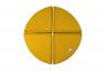 Weichbodenmatte rund - gelb - aufgeteilt in 4 Viertelkreise