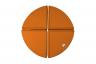 Weichbodenmatte rund - orange - aufgeteilt in 4 Viertelkreise