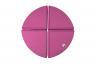 Weichbodenmatte rund - pink - aufgeteilt in 4 Viertelkreise