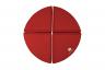 Weichbodenmatte rund - rot - aufgeteilt in 4 Viertelkreise