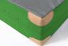 Weichbodenmatte-Lederecken-Antirutsch-gruen - klassische farbige Weichbodenmatte mit 8 Lederecken