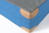 Weichbodenmatte-Lederecken-Antirutsch-hellblau - klassische farbige Weichbodenmatte mit 8 Lederecken