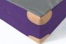 Weichbodenmatte-Lederecken-Antirutsch-lila - klassische farbige Weichbodenmatte mit 8 Lederecken