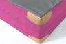 Weichbodenmatte-Lederecken-Antirutsch-pink - klassische farbige Weichbodenmatte mit 8 Lederecken