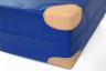 Weichbodenmatte-Lederecken-dunkelblau - klassische farbige Weichbodenmatte mit 8 Lederecken