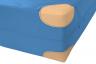 Weichbodenmatte-Lederecken-hellblau - klassische farbige Weichbodenmatte mit 8 Lederecken