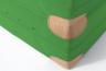 Weichbodenmatte-Lederecken-in-gruen - klassische farbige Weichbodenmatte mit 8 Lederecken