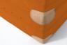 Weichbodenmatte-Lederecken-in-orange - klassische farbige Weichbodenmatte mit 8 Lederecken