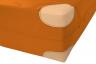 Weichbodenmatte-Lederecken-orange - klassische farbige Weichbodenmatte mit 8 Lederecken