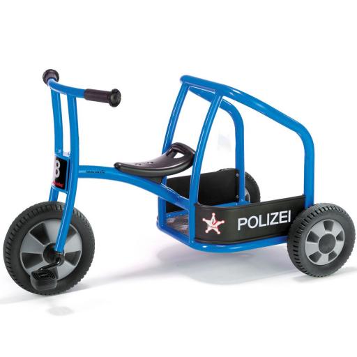 Polizei-Dreirad-Jakobs aktiv - entspricht allen Sicherheitsanforderungen und Standards