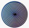 Wandkreisel Spirale - blau - runde Schwungscheibe aus farbig beschichtetem MDF-Holz