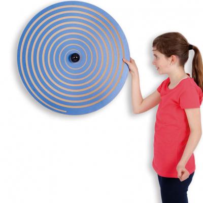 Wandkreisel - runde Schwungscheibe aus farbig beschichtetem MDF-Holz